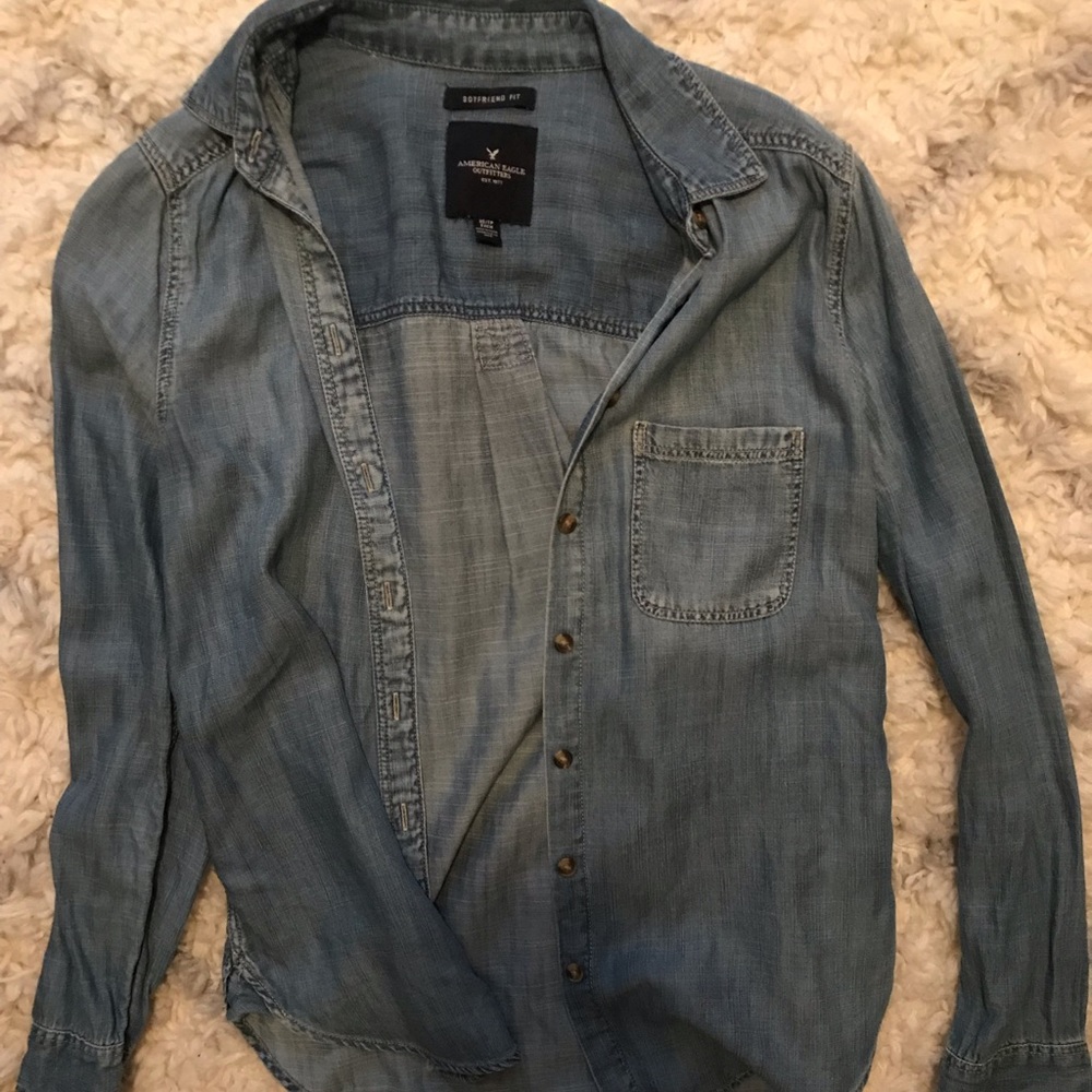 Denim button down shirt